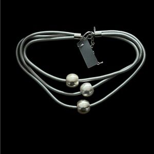 Tempest Designs Silver Necklace with Beads NWT’s